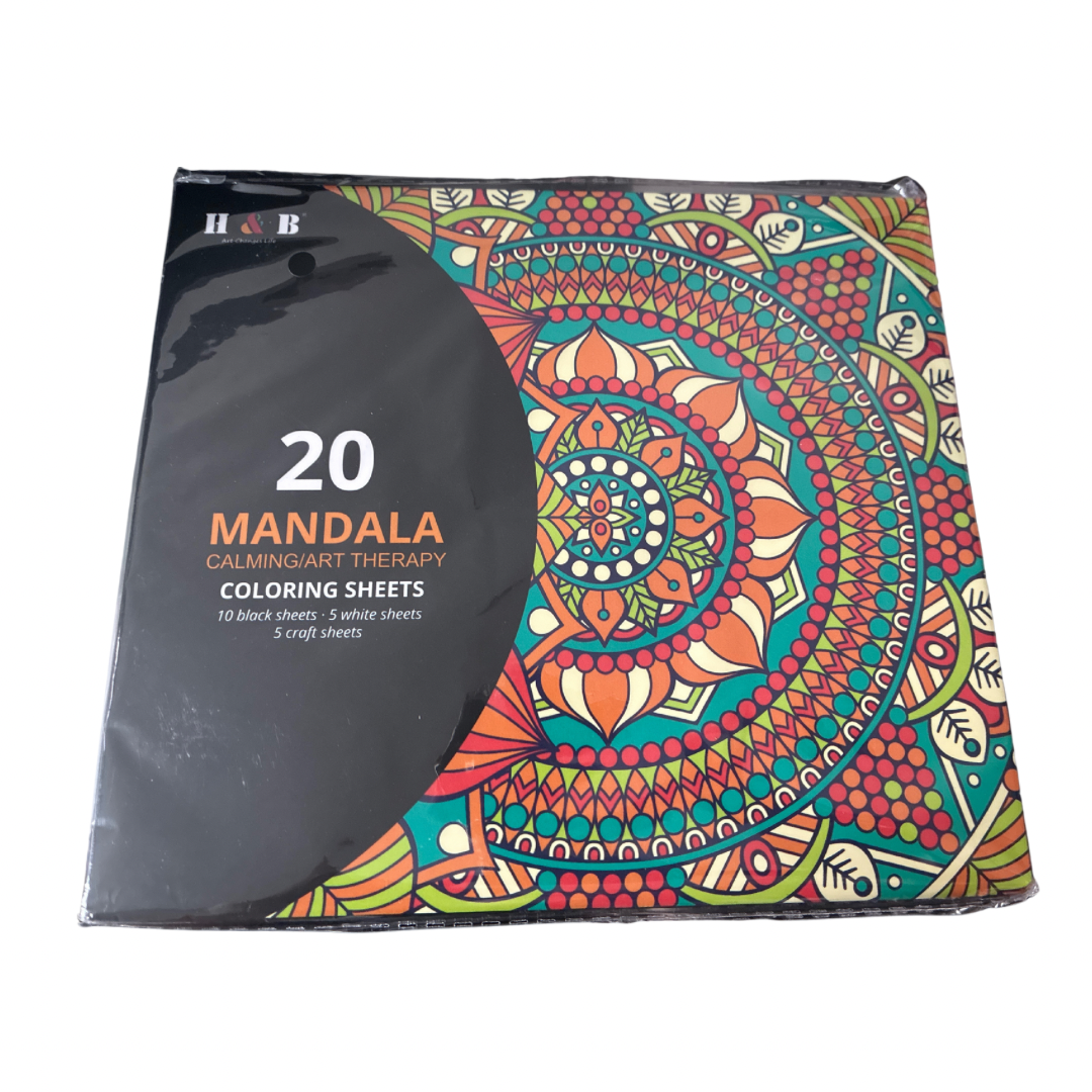 72 coloring pencils & mándala coloring book
