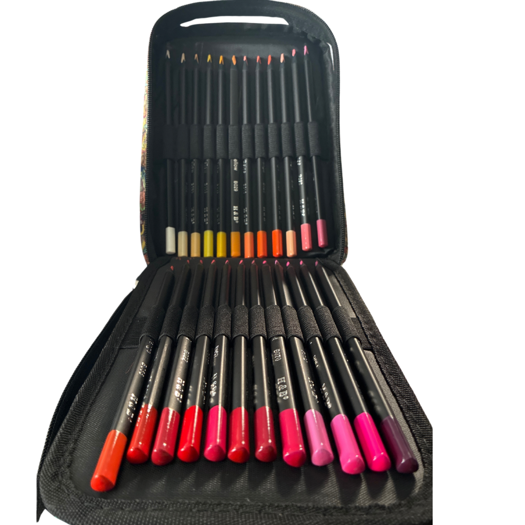 72 coloring pencils & mándala coloring book